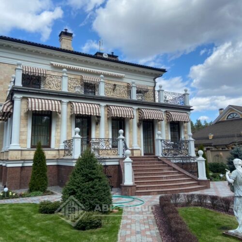 Фотографии выполненных работ компании «ABIE-GROUP» Корзинных маркиз для загородного дома.
